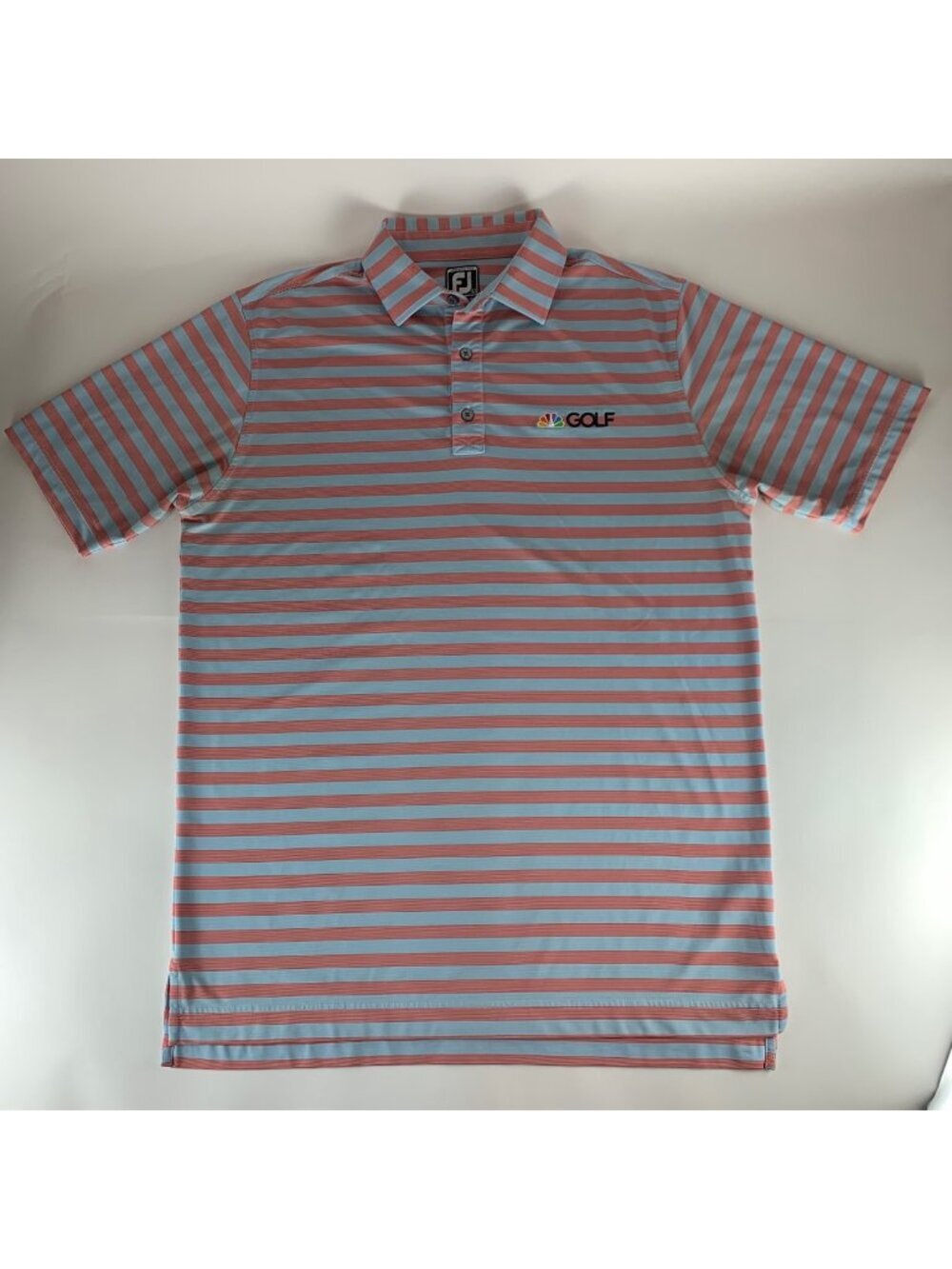 FootJoy NBC Sports Blue Red Athletic Polo Shirt Mens Large